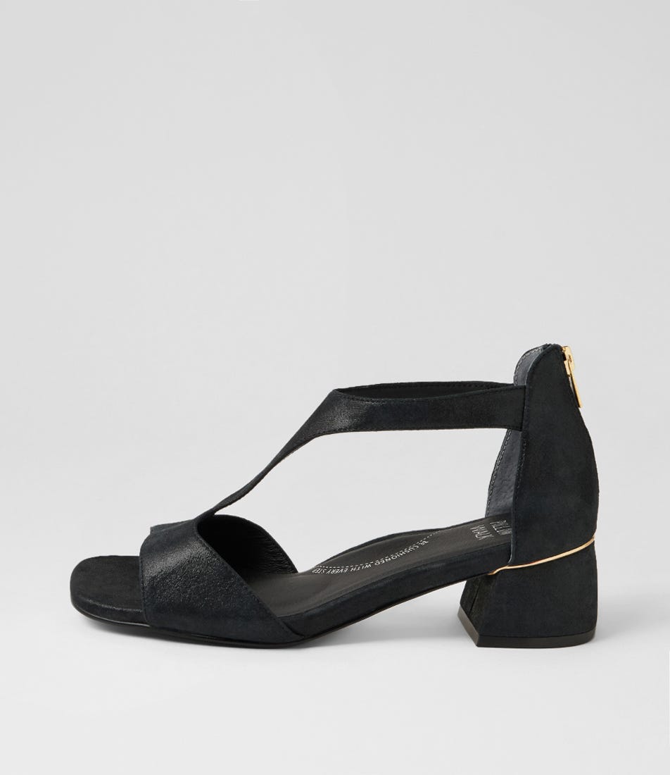 Cebbies W Black Leather Sandals