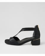 Cebbies W Black Leather Sandals
