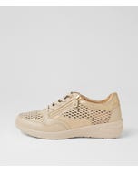 Nipsie W Almond Gold Cheetah Leather Sneakers