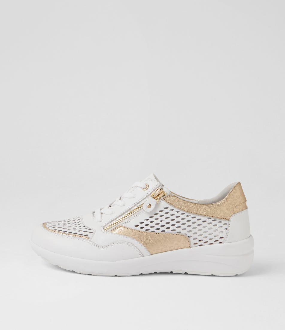 Nipsie W White Gold Cheetah Multi Sneakers
