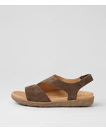 Ridgy Xw Hot Choc Taupe Suede Sandals