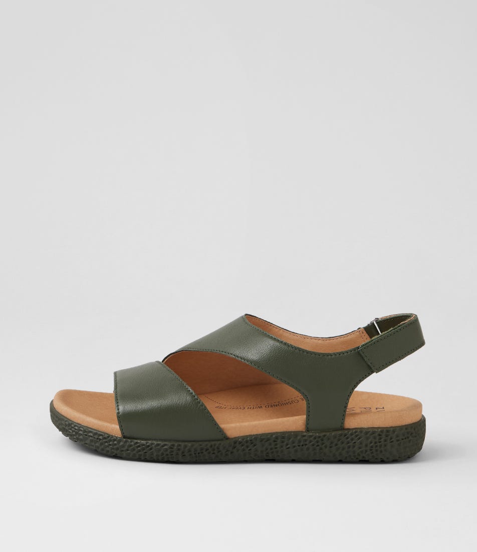 Ridgy Xw Khaki Leather Sandals