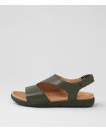 Ridgy Xw Khaki Leather Sandals