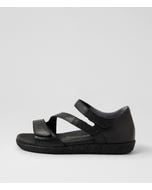 Rolle Xw Black Leather Sandals