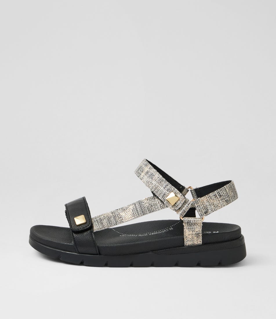 Adiela Xw Black Lizard Multi Sandals