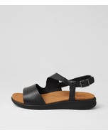Bimon Xw Black Leather Sandals