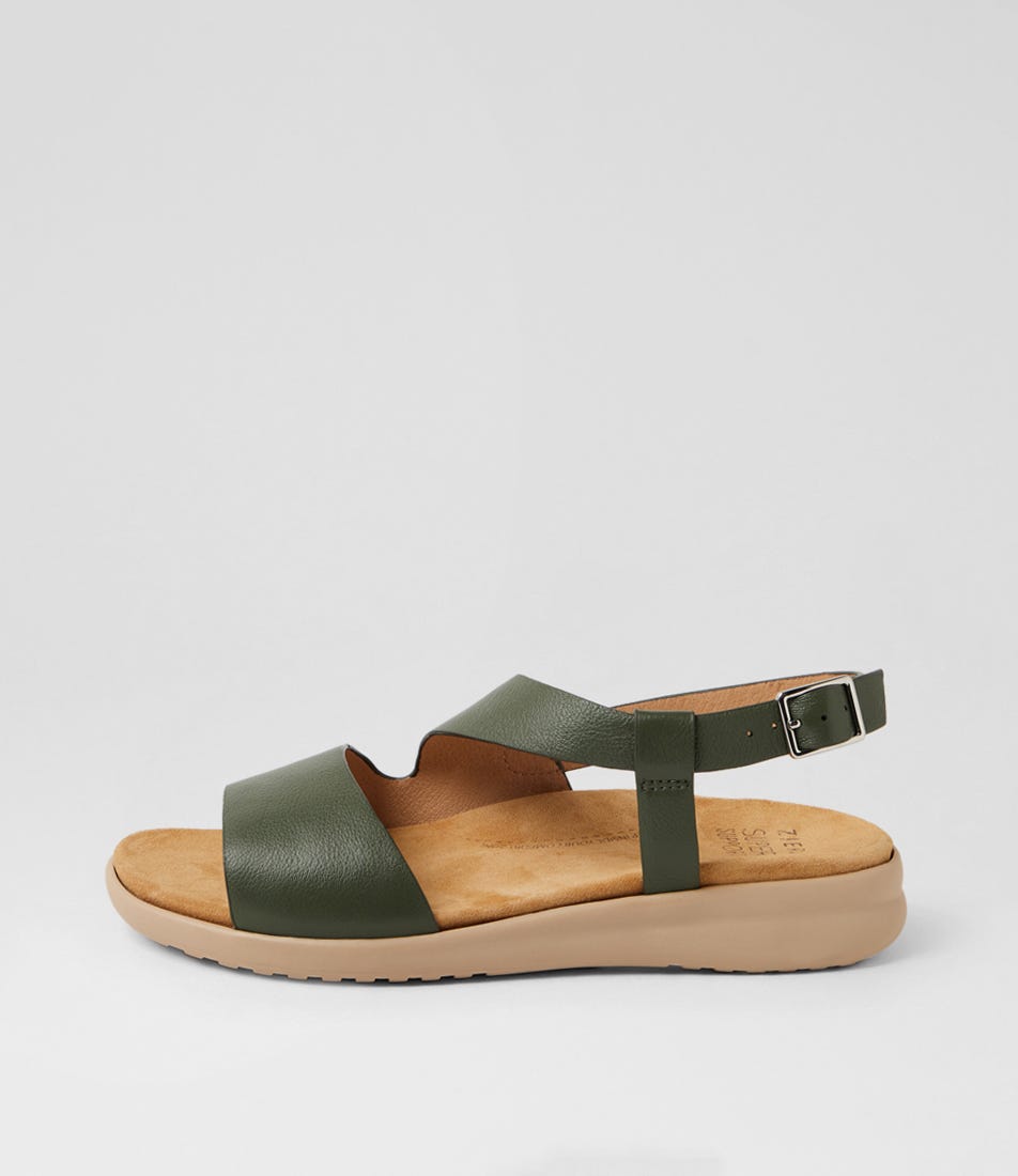 Bimon Xw Khaki Almond Leather Sandals