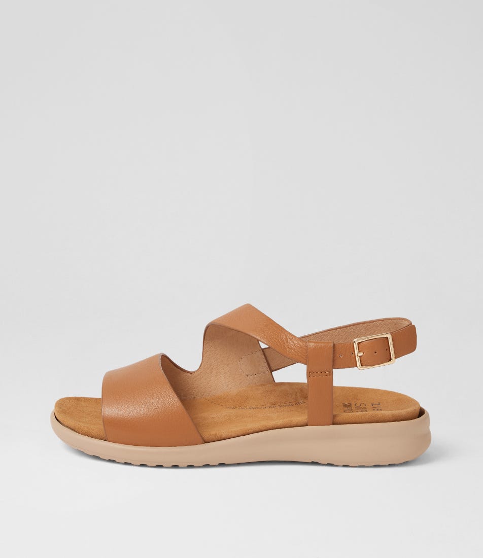 Bimon Xw Dark Tan Almond Leather Sandals