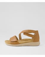 Brethe Xw Dark Tan Almond Leather Sandals