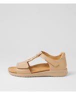 Briel Xw Camel Almond Leather Sandals