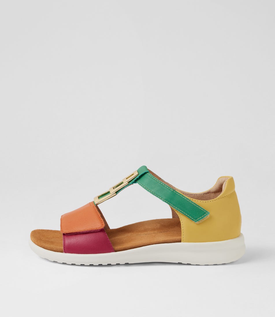 Briel Xw Bright Multi Leather Sandals