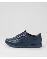 Jibbie Xw Navy Leather Sneakers