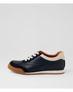 Flinches Xw Navy Vanilla Leather Sneakers